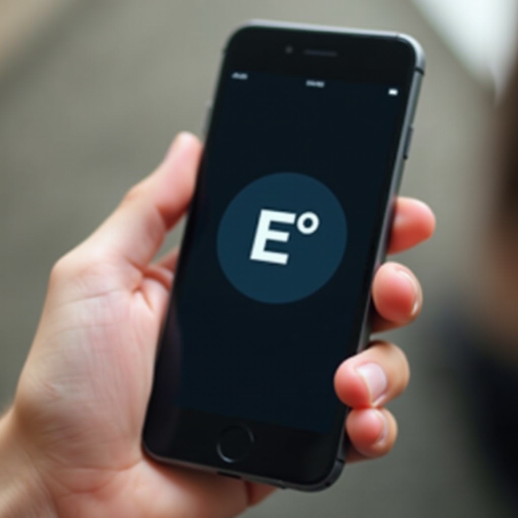 what does the e on my phone mean