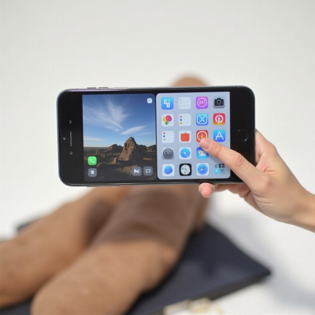 dividir la pantalla en dos iphone